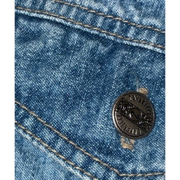 Vintage‎ Z Cavaricci Denim Dress 4 Blue Jean Long Sleeve Mini Retro USA 80s - Picture 4 of 10